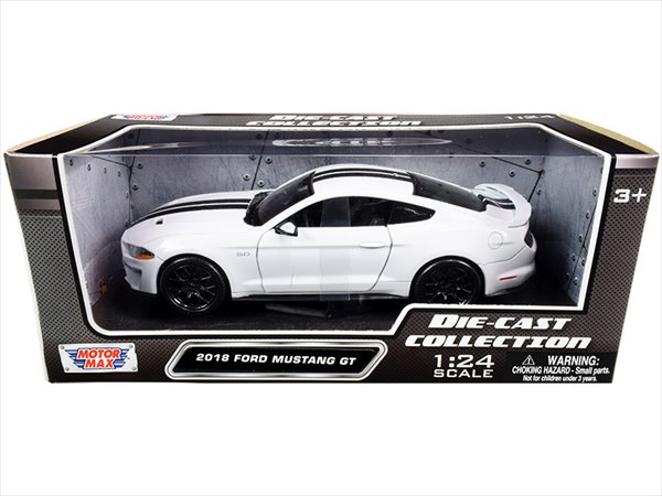 楽天市場 ミニカー 1 24 Motormax 18 マスタング Gt 白 黒色 アメ車 18 Ford Mustang Gt 予約商品 Hottoys ホットトイズ