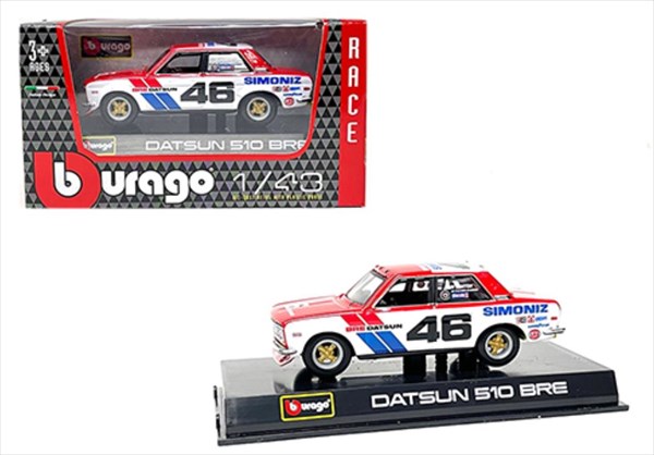 楽天市場】ミニカー 1/43 GREENLIGHT 1971 ダットサン510 BRE 白
