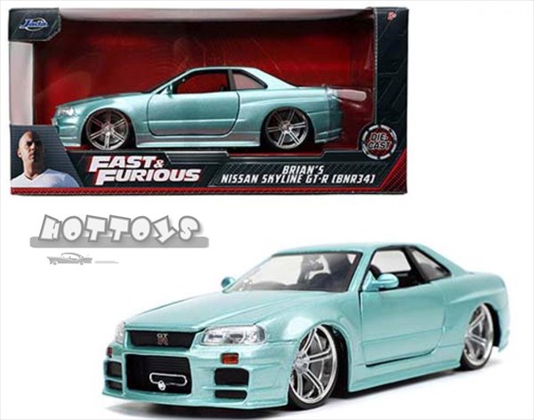 ワイルドスピード　1/18スケールミニカー　スカイラインGTR 楽天市場】JADATOYS 1:18 ワイルドスピードダイキャストカー