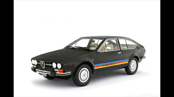 ミニカー アルファロメオ・アルフェッタ GTV 2000 黒いこと  1/18 LRM  ALFA ROMEO ALFETTA GTV 2000 TURBODELTA 1979  取っておく商いもの