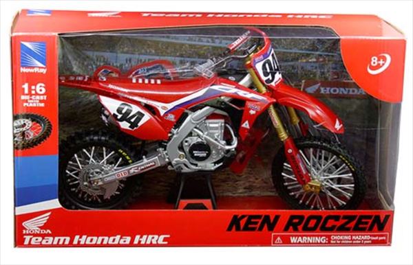 ミニカー 1 6 ホンダ バイク Honda Crf450r Red Ken Roczen Team Honda Hrc 94 Newray 押さえる物品 1 6号の滅茶滅茶劇烈 World Odyssey Com