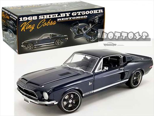 ミニカー 1/18 ACME 1968 シェルビー GT-500 KR 紺色 マスタング エレノア 1968 Shelby GT500 KR Restomod King Cobra 押さえる取っておく商いもの
