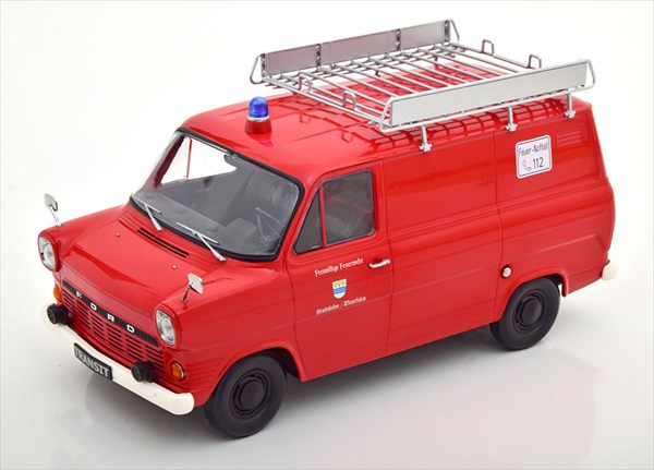 ミニカー 1/18 KKS 1970 フォード・トランジット・消防車 赤色 【予約商品】|HOTTOYS ホットトイズ