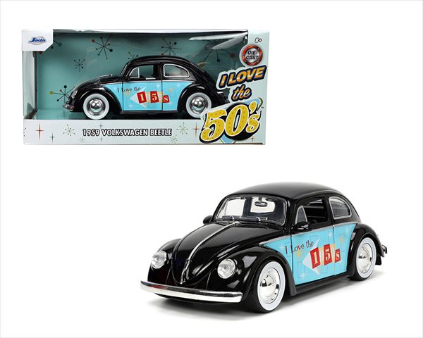 セール品 ミニカー 1 24 JadaTOYS 1959 VW ワーゲン ビートル 黒色 I