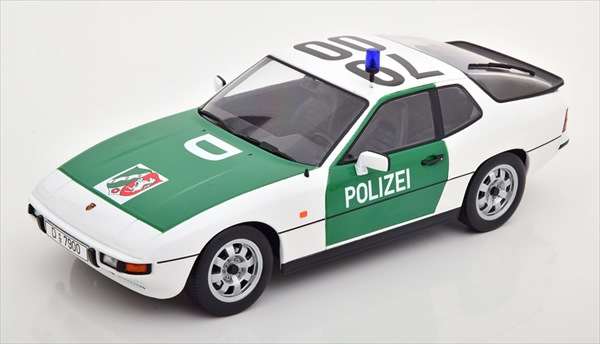 ミニカー 1/18 1985 ポルシェ 924 パトカー 白/緑色 KKS【予約商品】|HOTTOYS ホットトイズ