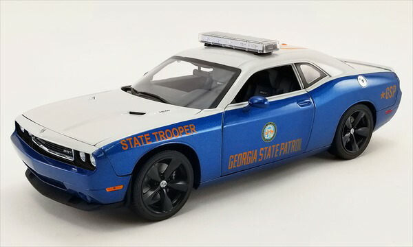 ミニカー 1/18 ACME☆2010 ダッジチャレンジャー SRT8 パトロールカー ハイウェイ見まわる LEDパトライト点灯！ 2010 Dodge Challenger SRT8 Georgia State Patrol  【取っておく商いもの】