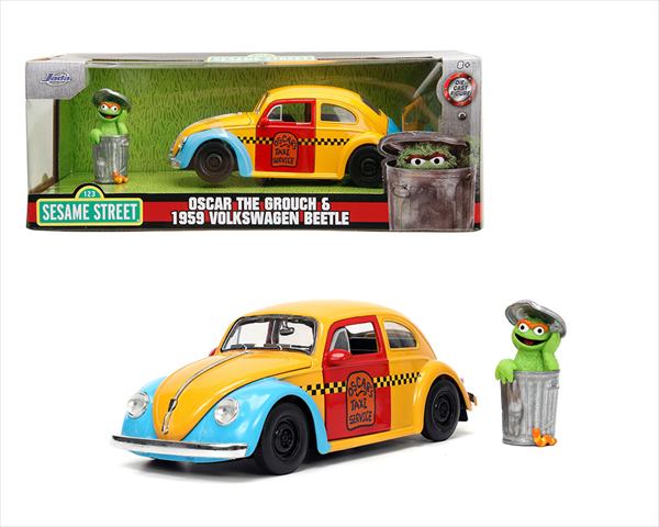 セサミストリート クッキーモンスタ　ダイキャスト　ワーゲンピックアップ　ミニカー JADA TOYS 1/24 セサミストリート フォルクスワーゲン バス