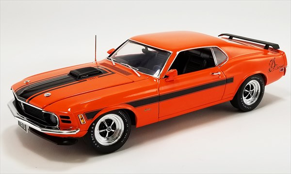ミニカー 1/18 ACME☆1970 ジェラルド・r・フォード・マスタング・マッハ1 オレンジ色色 1970 Ford Mustang Mach 1 Sidewinder Special (Calypso Coral)  【押さえる取っておく商いもの】