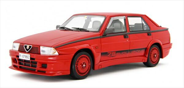 ミニカー 1/18 1987 アルファロメオ アルファ75 赤いこと ALFA 75 1.8I TURBO EVOLUZIONE 1987 押さえる取っておく商いもの