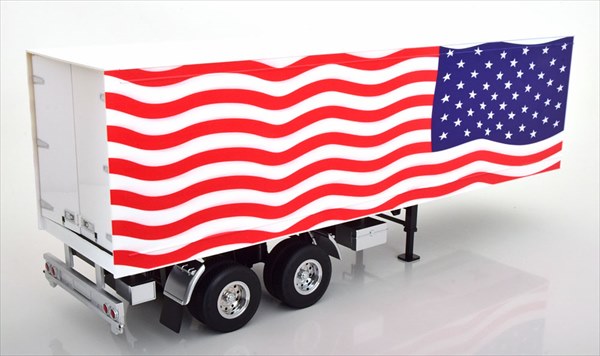 ミニカー 1/18 ROAD-KINGS Kenworth W900用 トレーラートラック(ヘッド無し) 1989 アメリカ星条旗仕様【予約商品】|HOTTOYS ホットトイズ