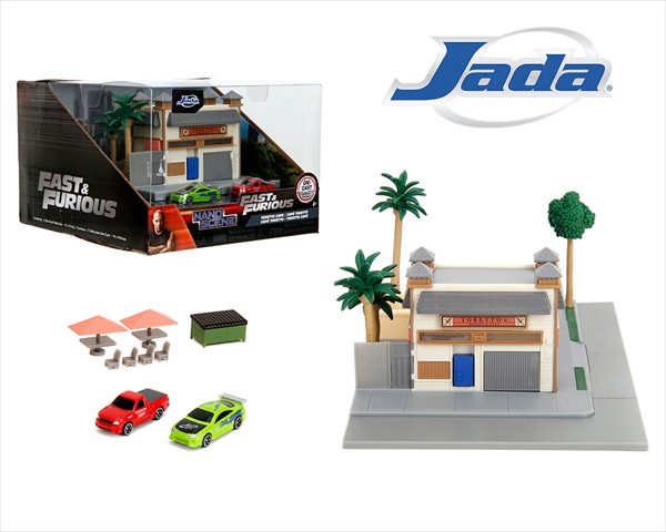 JADA TOYS ワイルドスピード ドムハウス 楽天市場】ワイルドスピードミニカー ドムの家 ジオラマセット