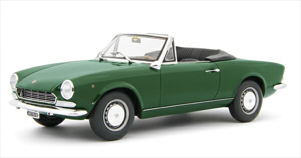 ミニカー 1/18 1968 命令124 蜘蛛 緑であること FIAT 124 SPORT SPIDER AS (1438 CC.) 1968【取っておく商いもの】