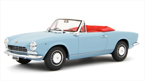 ミニカー 1/18 1968 命令124 蜘蛛 水色 FIAT 124 SPORT SPIDER AS (1438 CC.) 1968【取っておく商いもの】