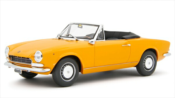 ミニカー 1/18 1968 命令124 蜘蛛 黄味がかった FIAT 124 SPORT SPIDER AS (1438 CC.) 1968【取っておく商いもの】