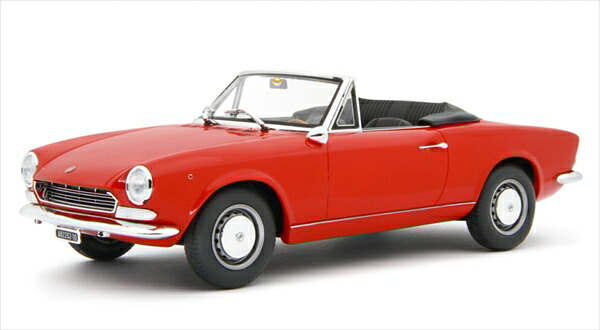 ミニカー 1/18 1968 命令124 蜘蛛 赤いこと FIAT 124 SPORT SPIDER AS (1438 CC.) 1968【取っておく商いもの】