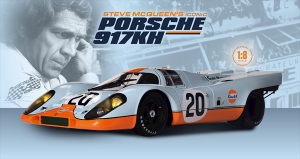 ミニカー 馬鹿でかい！委しい！1/8  ポルシェ 917 スティーブマックイーン【取って置く商いもの】【超滅多に無い品】