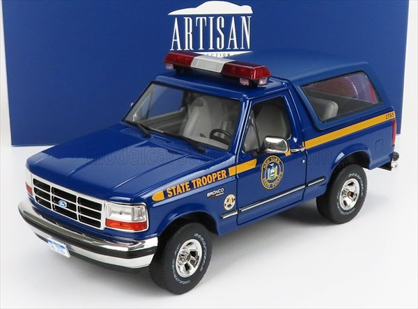 ミニカー 1/18 GL 1996 フォード・ブロンコ ニューヨークパトカー 水色 FORD USA - BRONCO XLT NEW YORK STATE POLICE DEPARTMENT 1996 【予約商品】ランクルミニカー|HOTTOYS ホットトイズ