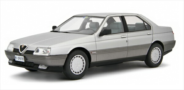 ミニカー アルファロメオ アルファ164 2.0 ツインぴかぴか光る 1987 しろがね色  1/18 Alfa Romeo 164 2.0 Twin Spark 1987 LRM  取っておく商いもの