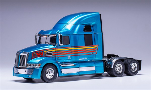 ミニカー 1/43 ウエスタンはやりっ児 トレーラ貨物自動車 5700EX 青色メタ色  ixo Models 1:43 2016 Western Star 5700 EX 【取って置く商いもの】 乗り物のおもちゃ-ミニカー・トイカー