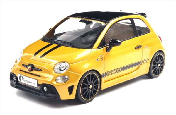 ミニカー　1/18　アバルト　595　黄色　2022　フィアット500　 ABARTH 595 2022 　限定予約商品｜HOTTOYS　ホットトイズ