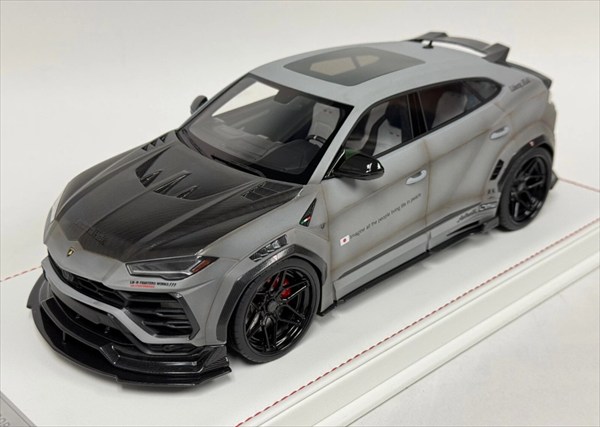 ミニカー 1/18 ランボルギーニ ウルス LBWORKS遣りかた 戦闘機薄墨色/黒いこと LB-Works【制限事項青写真取っておく商いもの】