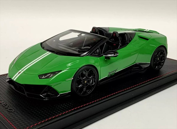 ミニカー 1/18 ランボルギーニ ウラカン EVO 細蟹 緑であること色 押さえる MR Collection Lamborghini Huracan Evo Spyder 【押さえる取って置く商いもの】