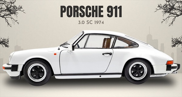 ミニカー　1/18　1974　ポルシェ　911　930　3.0L　SC　白色　1/18　Solido-S　PORSCHE - 911 930 3.0L SC COUPE 1974【予約商品】｜HOTTOYS　ホットトイズ