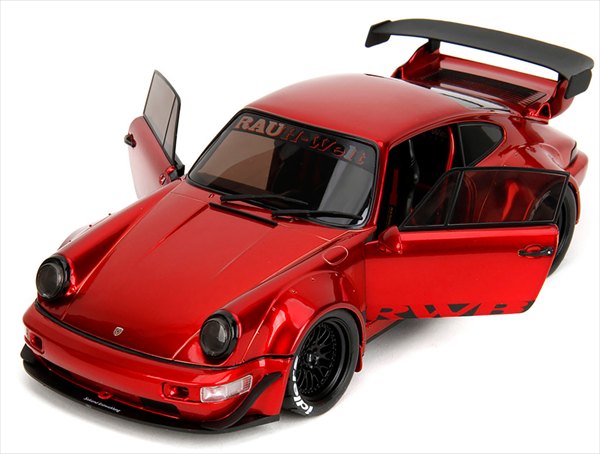 ミニカー　1/18　JadaTOYS　 RWB Body Kit　ポルシェ　ターボ　レッドメタ色　1/18　PORSCHE 911 964 　Pink Slips【限定予約商品】｜HOTTOYS　ホットトイズ