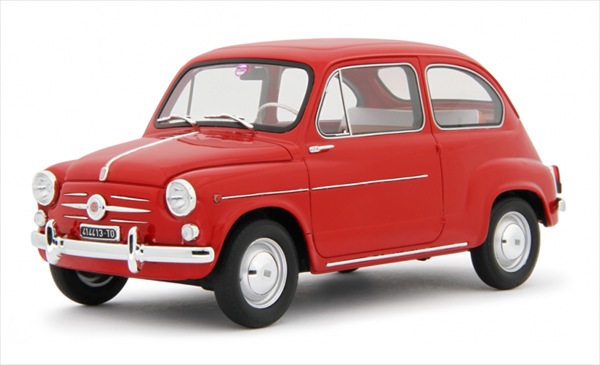 ミニカー 1/18 命令 600D 赤いこと Fiat 600D Berilna 1960-64 LRM 取っておく商いもの