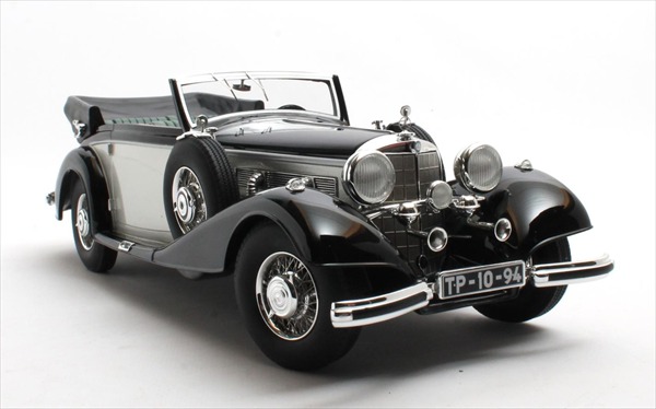 ミニカー 1/18 1938 メルセデスベンツ 540K ガブリオレB オープン 黒色/シルバー MERCEDES BENZ - 540K CABRIOLET B OPEN 1938 CULT-SCALE MODELS【予約商品】|HOTTOYS ホットトイズ