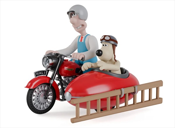 ミニカー 1/43 活動写真 ウォレスとグルミット サイドカーに乗ったウォレスとグルミット 掛けはしご付き添い人 CORGI 【取って置く商いもの】
