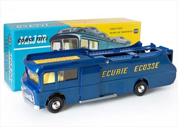 ミニカー 1/43 積み上げる車 青（3台積み上げる能力のある） COMMER - TRUCK TEAM ECURIE ECOSSE CAR TRANSPORTER 1959 CORGI【取って置く商いもの】