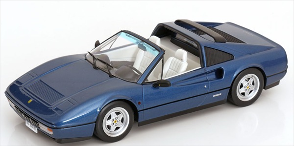 ミニカー フェラーリ 1/18 フェラーリ 328GTS 細蟹（大屋根付き添い人）青色メタ   FERRARI - 328 GTS SPIDER WITH REMOVABLE HARD-TOP 1985 KKS 制限事項取っておく商いもの