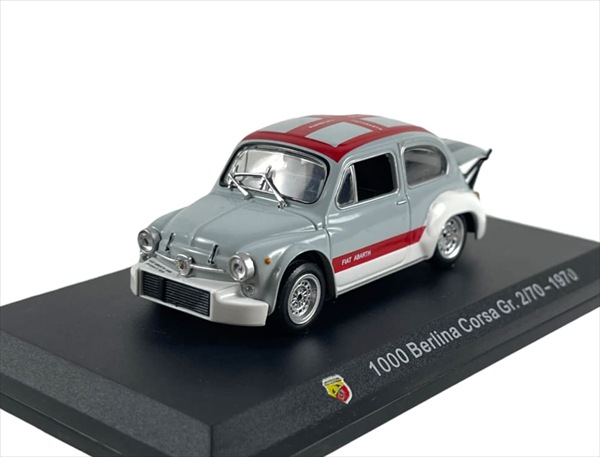 ミニカー　1/43　アバルト　1000　1970　グレー/白色　Abarth 1000 Racing Sedan Gr. 2/70 1970　【予約商品】｜HOTTOYS　ホットトイズ