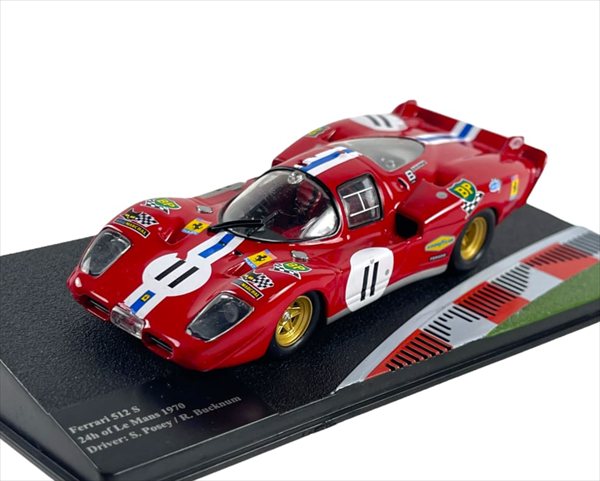 1/43 フェラーリ ミニカー フェラーリ512 #11ルマン 1970 赤色 Ferrari 512 S Posey-Bucknum #11 Le Mans 1970 限定予約商品|HOTTOYS ホットトイズ