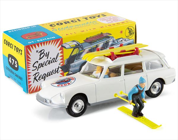 ミニカー　1/43　シトロエン DS　ステーションワゴン　スキー仕様　CITROEN - ID19 SW STATION WAGON SAFARI CORGI SKI CLUB 1960 　CORGI【予約商品】｜HOTTOYS　ホットトイズ