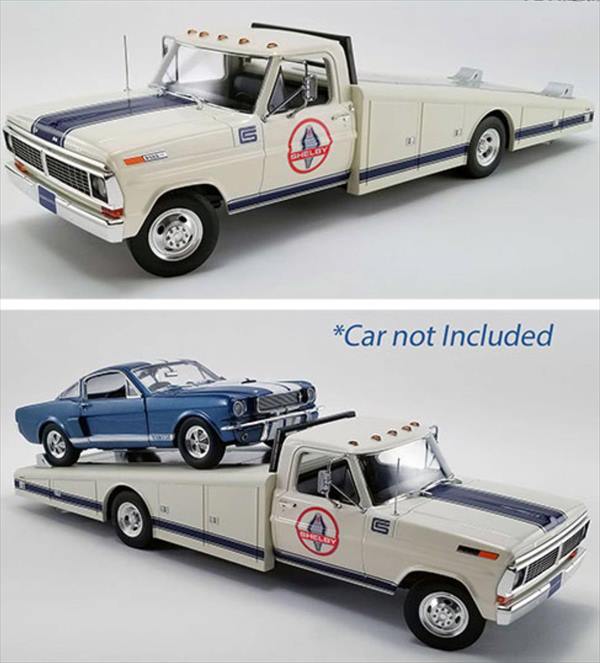ミニカー 1/18 ACME☆閲歴鉄道車両 積み上げる車（1台積み上げる） 白 ワイルドスピード 1970 Ford F-350 Ramp Truck \"Shelby\""【取っておく商いもの】"