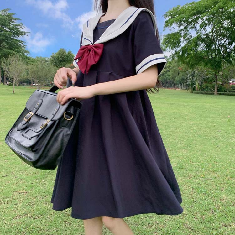 スプリングフェア 春夏 マリン風 制服風ロリータ 海軍服 ワンピース セーラー服 ネクタイ ク8 公式