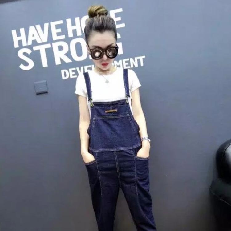 デニムパンツ デニムサロペット レディース サロペット ダメージ 