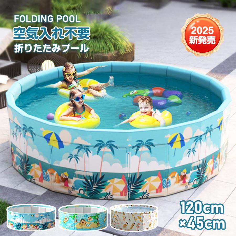 スウィミングプール 空気の状態入れ不必要 折りたたみスウィミングプール ビニールスウィミングプール 差しわたし120cm×45糎 飾り気のない納める 持ちはこび助けになる 水遊び 身寄り用 小わっぱ用 愛玩動物2階建てバス 室内