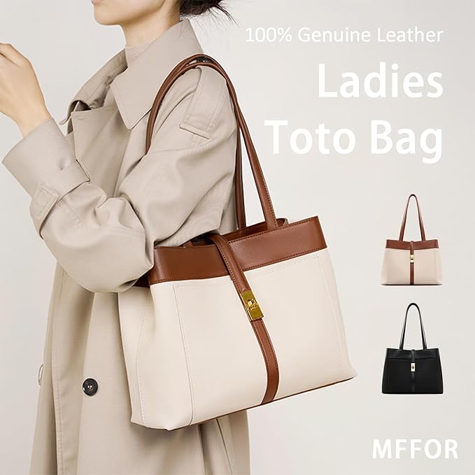 [MFFOR] トートバッグ レディース 本革 大静電容量 通い御徒面子 リクルート 商行為御徒面子 軽さ 心地よい 商行為 通い 事務室 シンプ