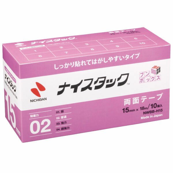 楽天市場】ニチバン 両面テープ ナイスタック しっかり貼れてはがせる
