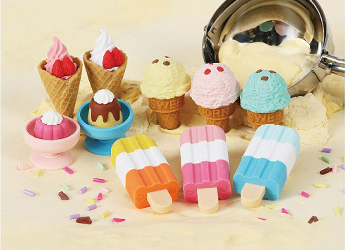 レトロ消しゴム　ミニアイスクリーム消しゴム　まとめ売り ミニ アイスクリーム消しゴム 連続当 追記あり : トレジャー