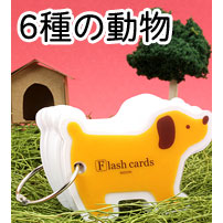 MIDORI　単語カード　単語帳動物型シルエットに切り取られたリングカードメモ