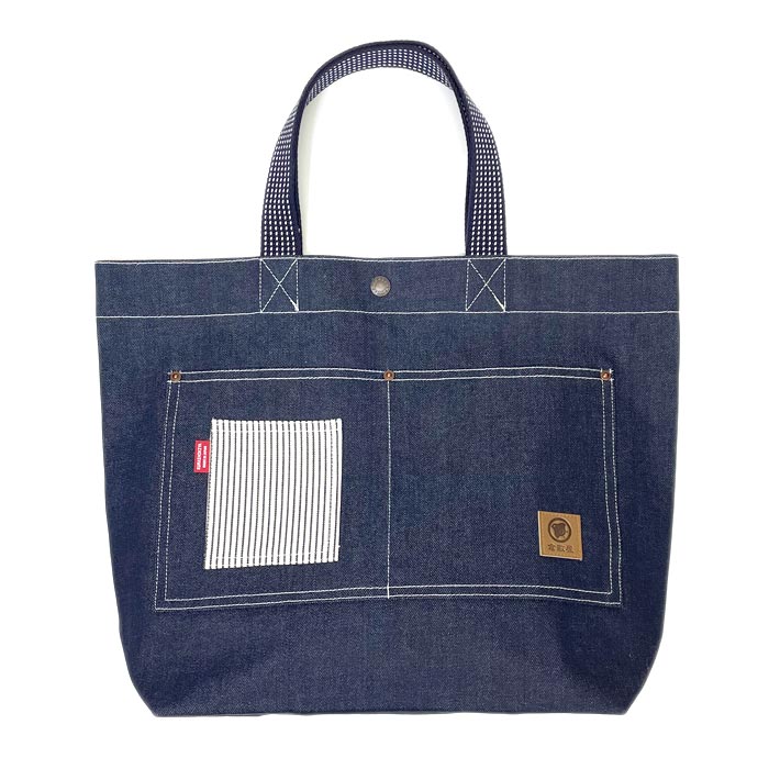 ♾専用♾ ふんわりトートバッグ▸︎▹︎デニムリメイク 千鳥▸︎▹︎ハンドメイド ♾専用♾ ふんわりトートバッグ▸︎▹︎デニムリメイク 千鳥