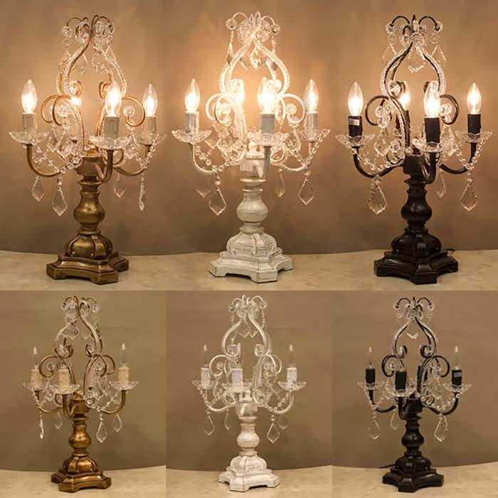 楽天市場】A000447スタンドシャンデリア クリスタルテーブルランプ