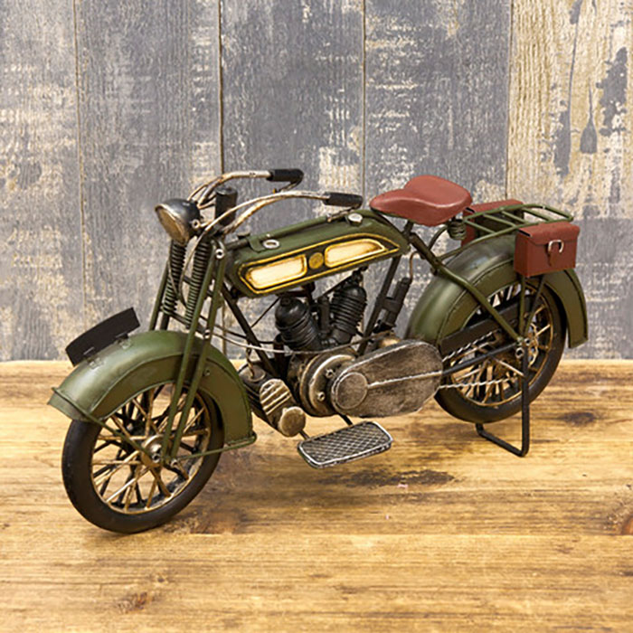 ミニチュア　ヴィンテージバイク　金属製 約40cm 楽天市場】サイズ40cm! アメリカン ビンテージ ブリキバイク
