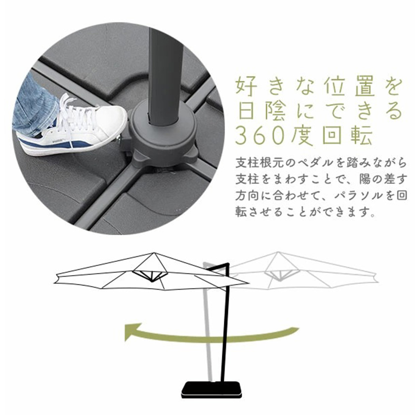全商品オープニング価格 ＵＶカット 吊り下げ式 ガーデンパラソル 大型