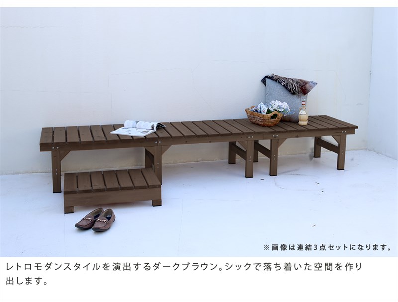 21高い素材の ウッドデッキ風のおしゃれな縁側 H0302 踏み台付き 縁側ベンチ 174 55 送料無料 ウッドデッキ おしゃれ 木製 縁側 天然木 Diy ステップ台付き 縁側デッキ 縁台ベンチ 安い 激安 木製縁側 屋外用ベンチ 置くだけ 置き型 国内正規総代理店アイテムの