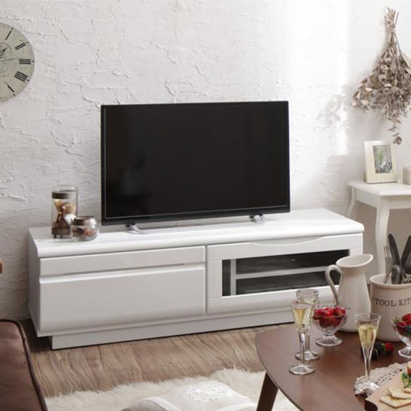 ワンランク上のホワイト テレビボード 幅1 完成品 送料無料 白 おしゃれ 鏡面 テレビ台 ローボード 50型 50v 激安 安い Tv台 かわいい 鏡面仕上げ Lojascarrossel Com Br